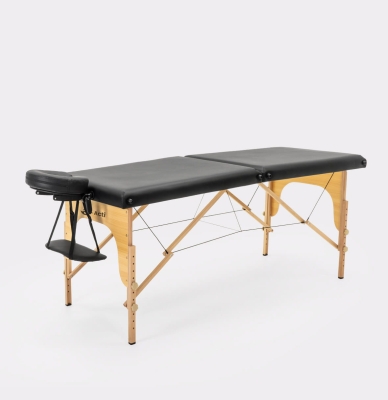 Łóżko Acti COMPACT do masażu kosmetyczne 65 cm drewniane - czarne