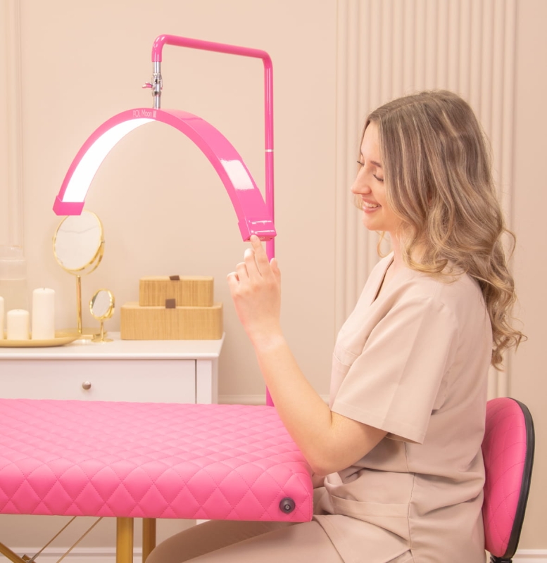 Panel sterowania dotykowy lampy kosmetycznej POL Moon III HOT PINK