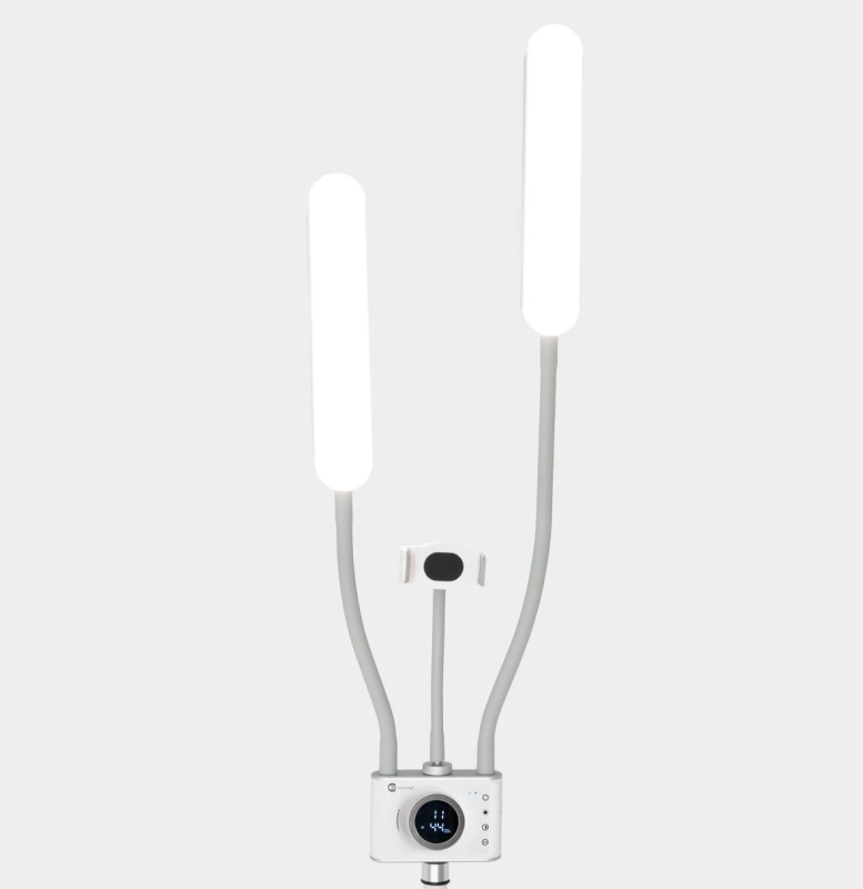 Duo Star Lash PRO lampa kosmetyczna dwuramienna biała z dwoma panelami LED na statywie