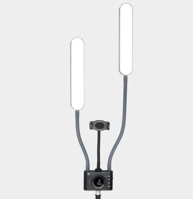 Duo Star Lash PRO lampa kosmetyczna dwuramienna CZARNA