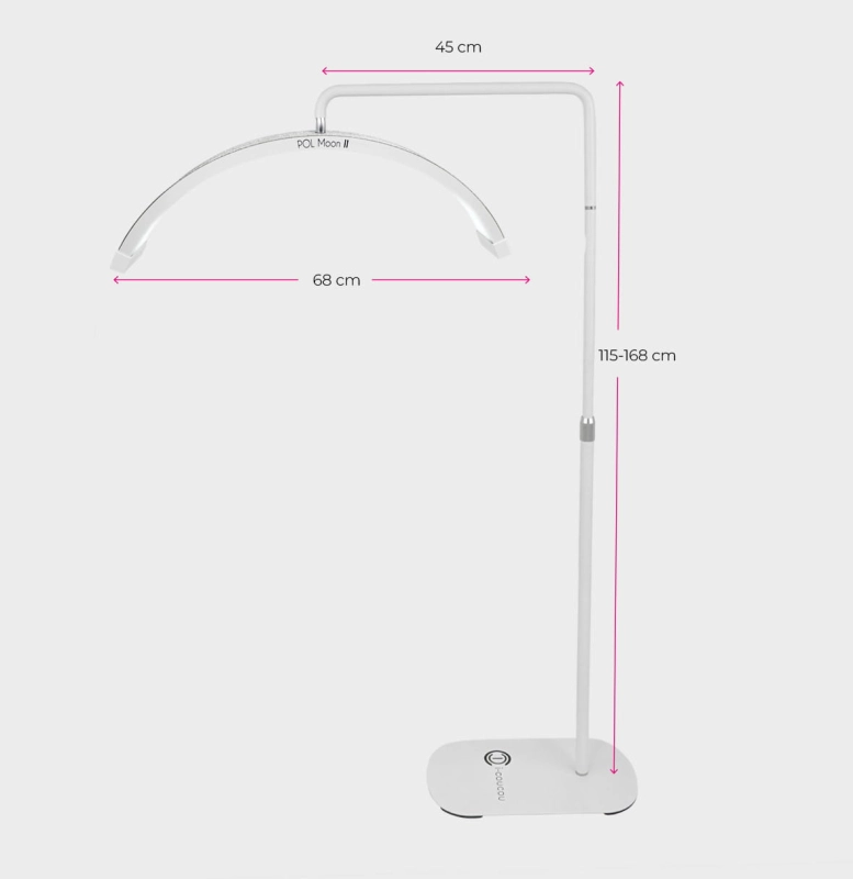 Lampa POL Moon II biała z cyrkoniami - demonstracja obrotu głowicy o 360 stopni