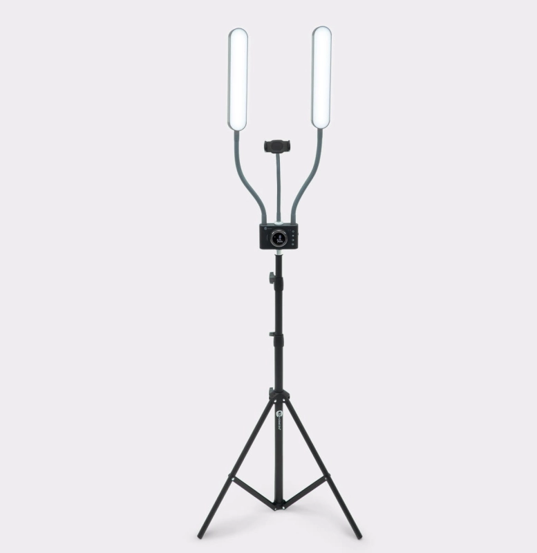 Duo Star Lash PRO lampa na statywie z regulacją wysokości 80-190cm, widok z boku