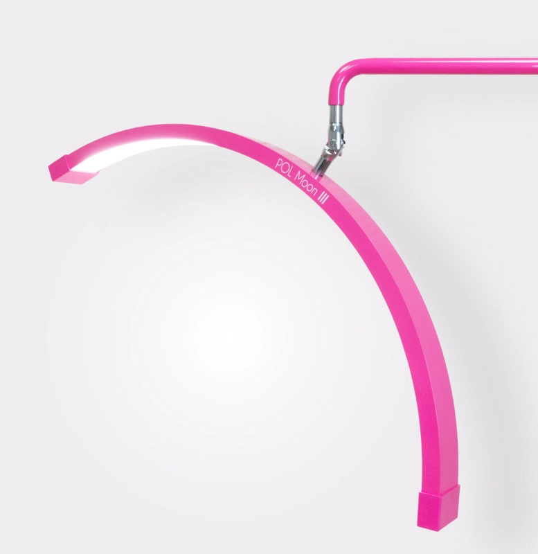 Lampa kosmetyczna POL Moon III HOT PINK do przedłużania rzęs z regulowaną głowicą
