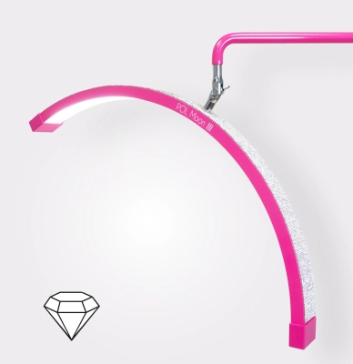  Lampa kosmetyczna do przedłużania rzęs POL Moon III z cyrkoniami HOT PINK