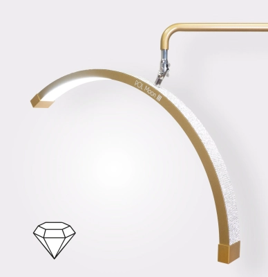  Lampa kosmetyczna do przedłużania rzęs POL Moon III GOLD  z cyrkoniami 