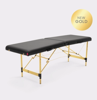 Łóżko kosmetyczne do stylizacji rzęs Space Gold 60cm - CZARNE (Outlet47)
