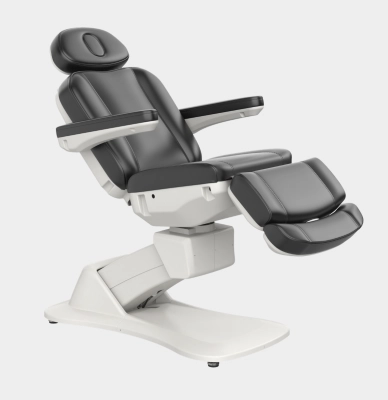 Elektryczny fotel kosmetyczny z pilotem do pedicure i przedłużania rzęs - czarny