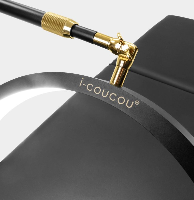 ZESTAW Łóżko kosmetyczne Space Gold + lampa POL Moon XS GOLD