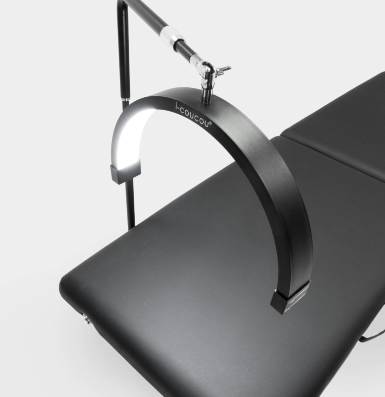 ZESTAW Łóżko kosmetyczne Space + lampa POL Moon XS SILVER