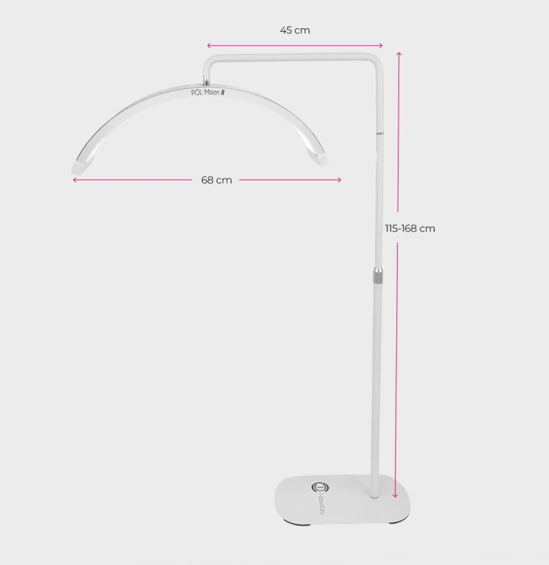 Lampa POL Moon II biała z cyrkoniami - demonstracja obrotu głowicy o 360 stopni