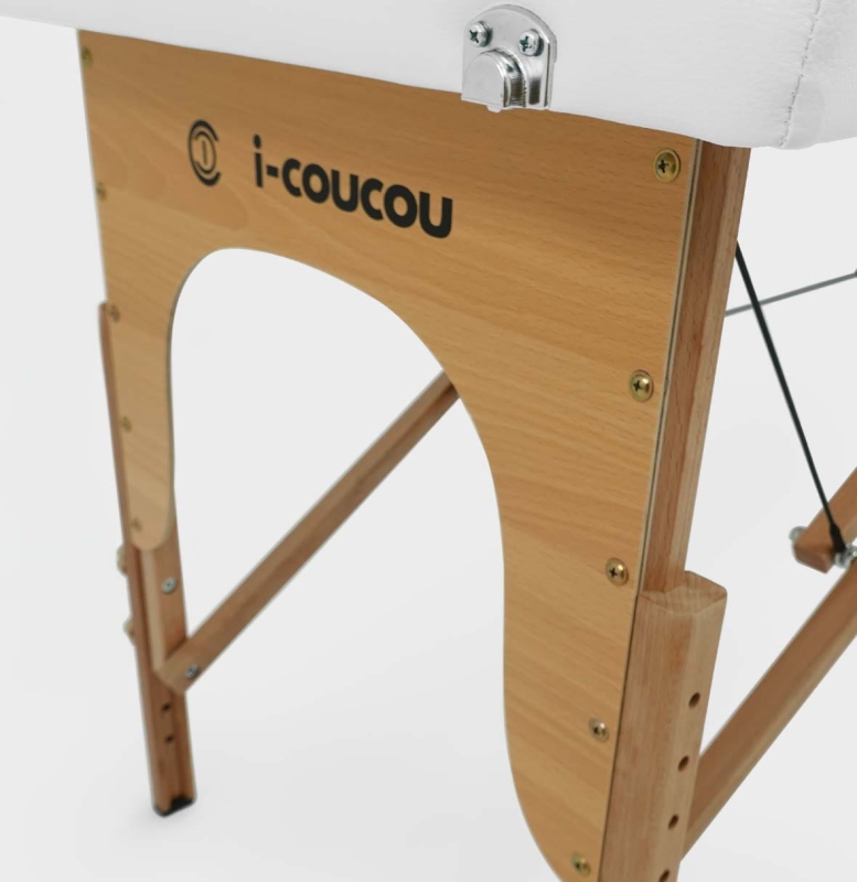 Regulowane pokrętła wysokości łóżka kosmetycznego i-coucou 62-87cm