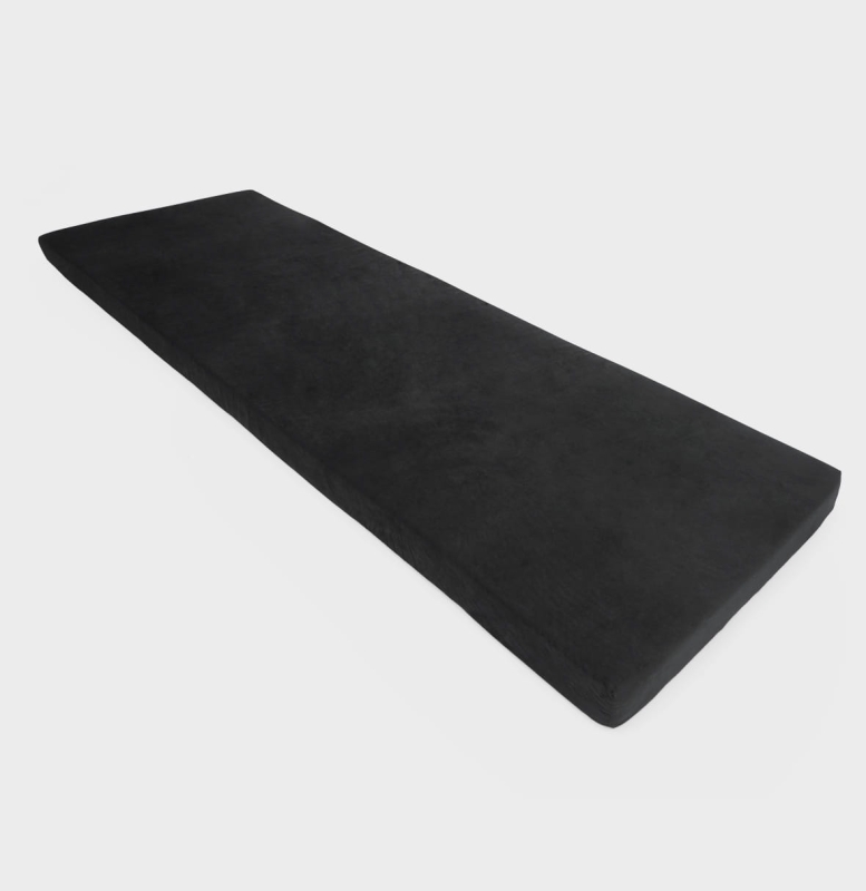 Welurowy materac kosmetyczny 60x185 cm czarny z systemem mocowania - widok główny