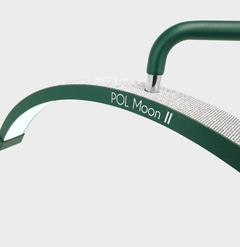 Lampa kosmetyczna POL Moon II zielona z cyrkoniami - widok główny na białym tle