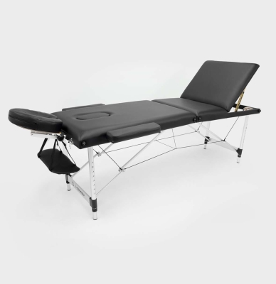 Stół do masażu 60 cm aluminiowy trzysegmentowy - czarny